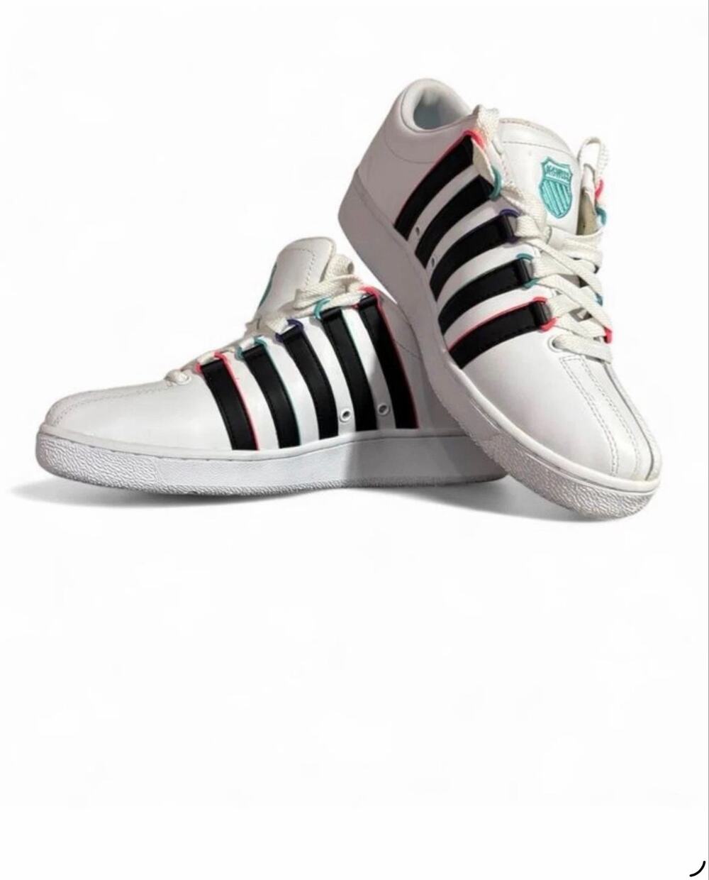 K-Swiss Men's Size 11 White Black Multicolor Sneakers